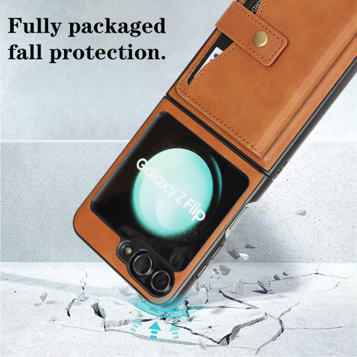 A-One Brand - Galaxy Z Flip 6 Mobilskal MagSafe Detachable Korthållare Kickstand