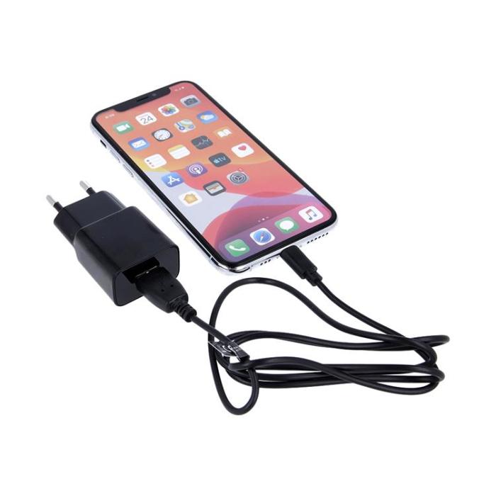 Maxlife - Maxlife Väggladdare 1x USB 1A + Micro-USB Kabel - Svart