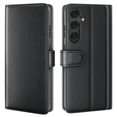 Amorus - AMORUS Samsung Galaxy S26 Pl&aring;nboksfodral &Auml;kta L&auml;der - Svart