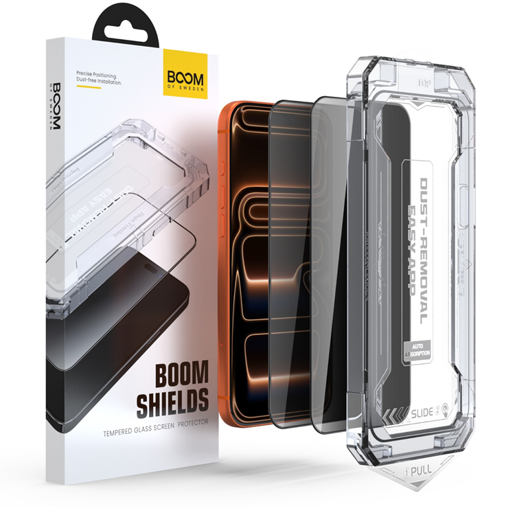 LIVSTIDSGARANTI - BOOM iPhone 17 Pro Privacy Härdat Glas Skärmskydd 2st | 5468 | AlltMobil