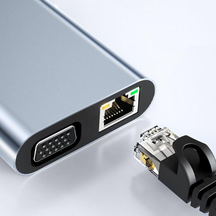 UTGATT1 - 10-in-1 V7-Hub Adapter - Grå