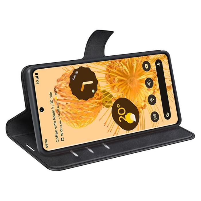 OEM - Google Pixel 7 Plånboksfodral Textured PU-Läder - Svart