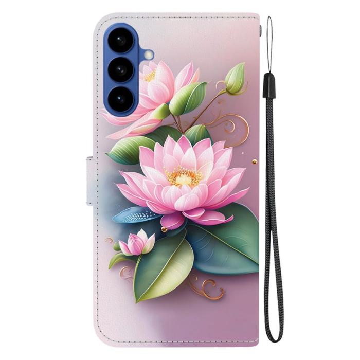 OEM - Samsung Galaxy S26 / S26 Pro Plånboksfodral Mönstertryck Konstläder - Lotus