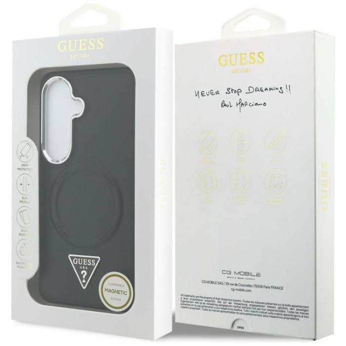 Guess - Guess Mobilskal För Galaxy S26 MagSafe Embossed Ring Triangle Logo - Svart