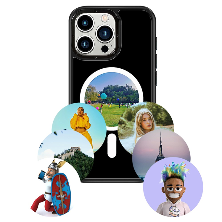 iPhone 16 Pro Mobilskal MagSafe E-Ink NFC 6-Färgad TPU + PC | 2353 | AlltMobil