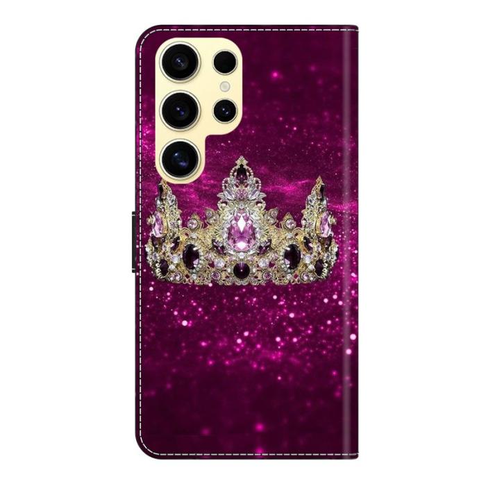 OEM - Samsung Galaxy S26 Ultra Plånboksfodral Ställning Mönstertryck Konstläder - Lila
