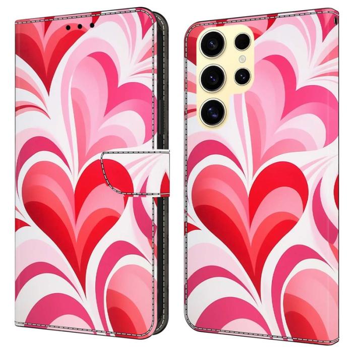 OEM - Samsung Galaxy S26 Ultra Plånboksfodral Ställning Mönstertryck Konstläder - Love