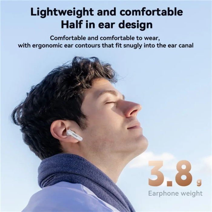 OEM - TWS In-Ear Sport Hörlurar Bluetooth Low Latency MBLUE AR10 - Vit