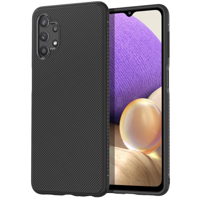 A-One Brand - Twill Texture Flexicase Skal till Galaxy A32 5G - Svart