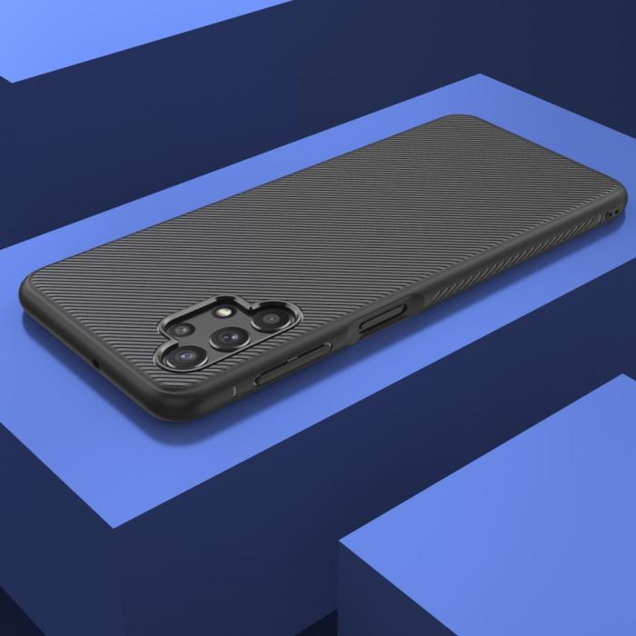 A-One Brand - Twill Texture Flexicase Skal till Galaxy A32 5G - Svart