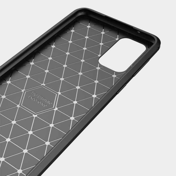 A-One Brand - Carbon Fiber Mobilskal till Galaxy A52 5G - Svart