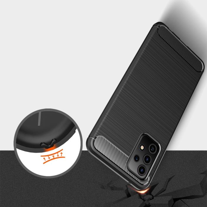A-One Brand - Carbon Fiber Mobilskal till Galaxy A52 5G - Svart