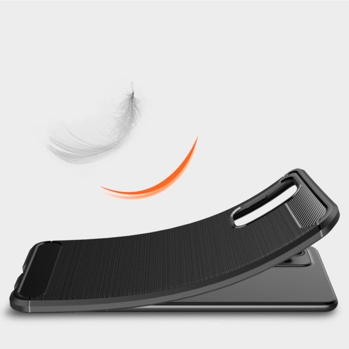 A-One Brand - Carbon Fiber Mobilskal till Galaxy A52 5G - Svart