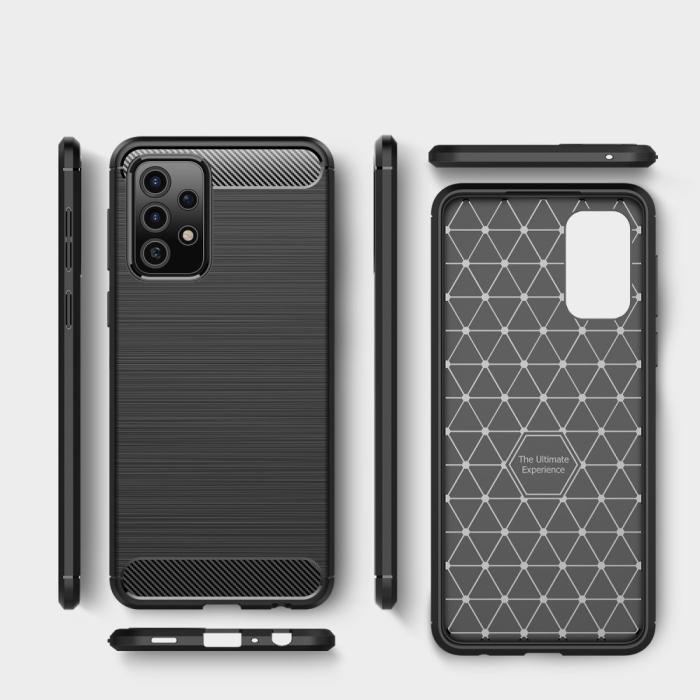 A-One Brand - Carbon Fiber Mobilskal till Galaxy A52 5G - Svart