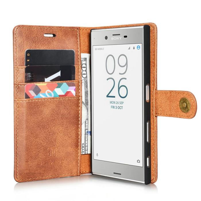 UTGATT5 - DG.MING Plånboksfodral Sony Xperia XZ / XZs - Cognac