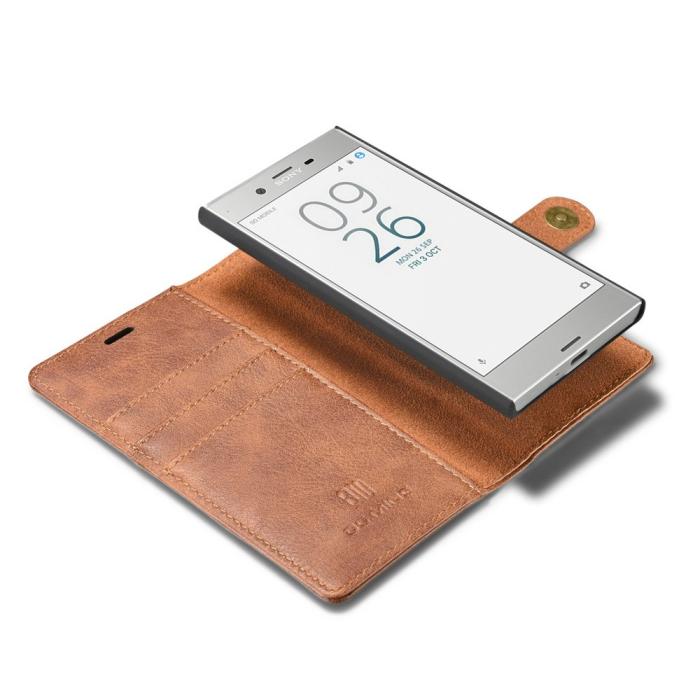 UTGATT5 - DG.MING Plånboksfodral Sony Xperia XZ / XZs - Cognac