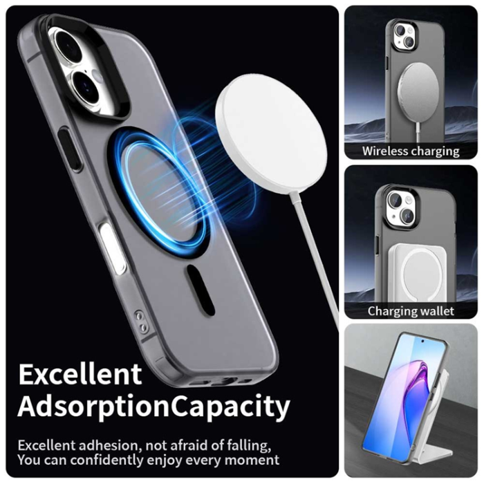 A-One Brand - iPhone 17 Mobilskal MagSafe Anti Drop Hybrid - Svart