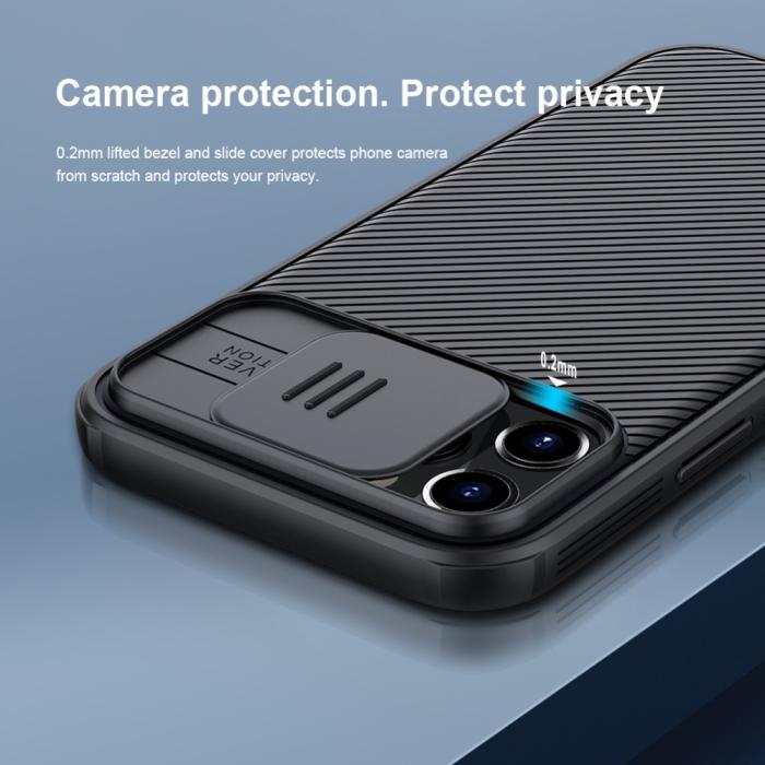 UTGATT1 - NILLKIN CamShield Mobilskal iPhone 12 & 12 Pro - Svart