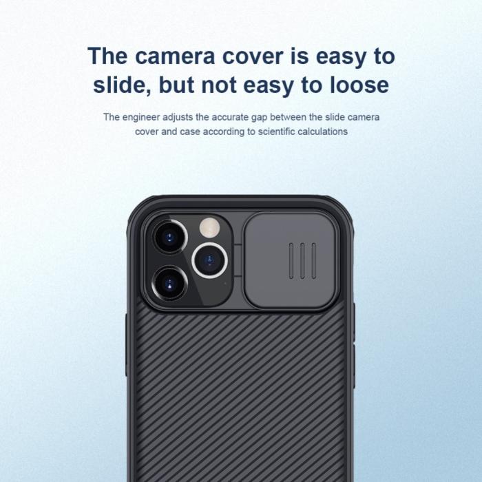 UTGATT1 - NILLKIN CamShield Mobilskal iPhone 12 & 12 Pro - Svart