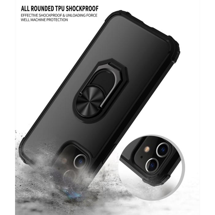 OEM - Ring Holder Mobilskal iPhone 12 & 12 Pro - Svart