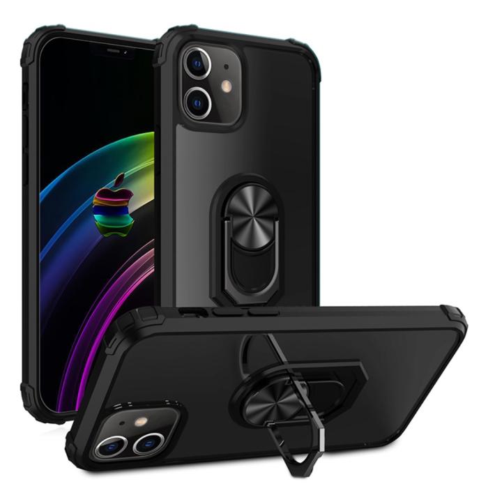 OEM - Ring Holder Mobilskal iPhone 12 & 12 Pro - Svart