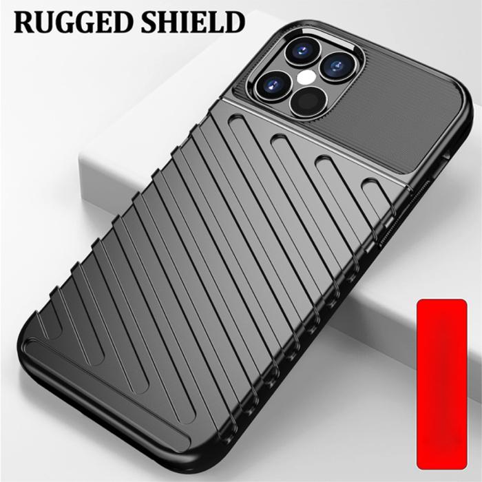 OEM - Thunder Twill Texture Skal iPhone 12 & 12 Pro - Svart