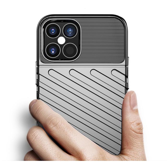 OEM - Thunder Twill Texture Skal iPhone 12 & 12 Pro - Svart