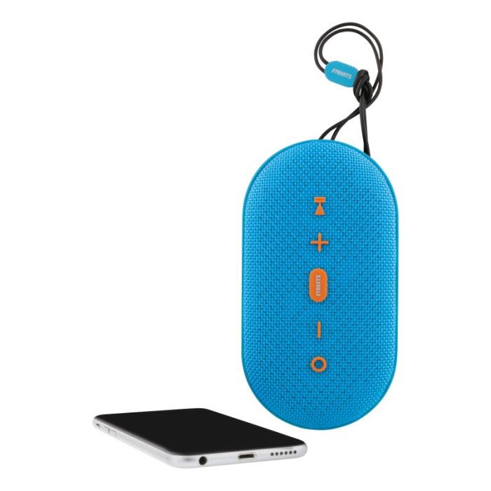 UTGATT5 - STREETZ CM-755 Vattentålig Bluetooth-högtalare IPX5 - Blå