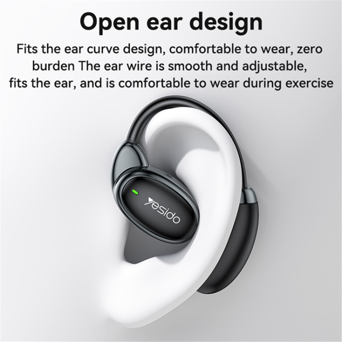 Yesido - YESIDO OWS Vattentäta Bluetooth Open-Ear Hörlurar YSP19 - Svart