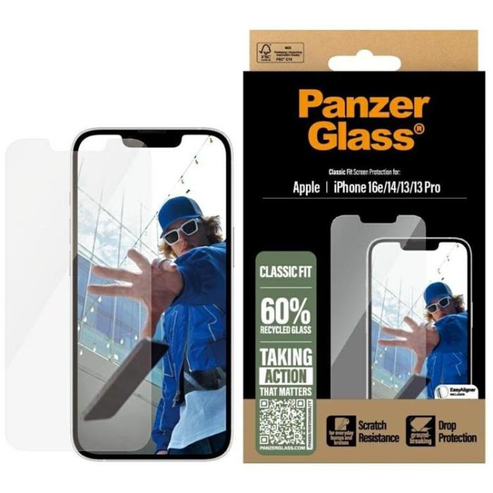 PanzerGlass - PanzerGlass iPhone 16e Härdat Glas Skärmskydd Classic Fit