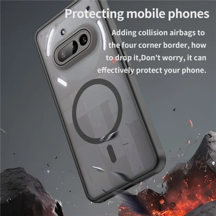 A-One Brand - Nothing Phone (3a) Mobilskal MagSafe Anti Drop - Svart