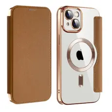 OEM - iPhone 14 Plus Magsafe Plånboksfodral RFID Flip - Brun