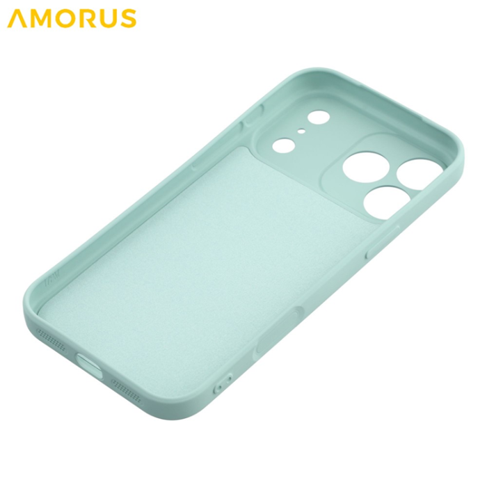 Amorus - AMORUS iPhone 17 Pro Mobilskal Precise Cutouts TPU Fiber - Blå