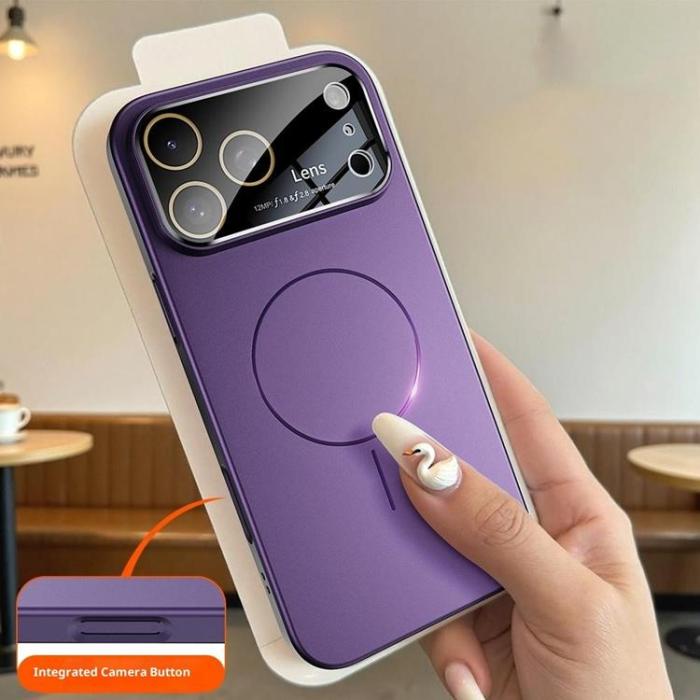 A-One Brand - iPhone 17 Pro Max Mobilskal MagSafe Skin Touch - Mörklila