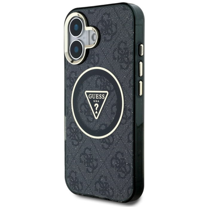 Guess - Guess iPhone 16 Mobilskal Magsafe Glitter - Svart