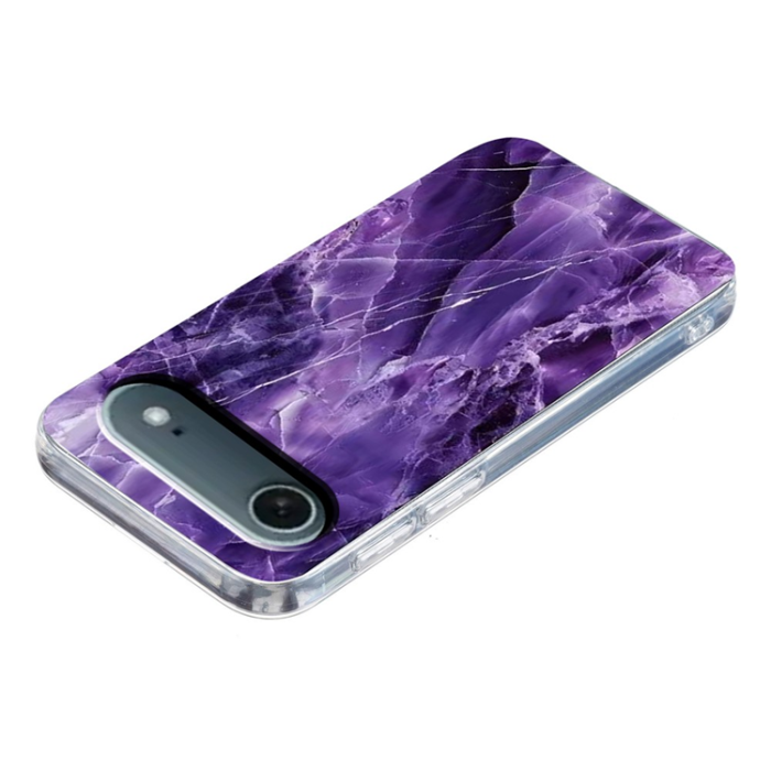 A-One Brand - iPhone Air Mobilskal Marble Pattern Printing Soft - Lila