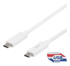 UTGATT1 - Deltaco USB-C-kabel 1m - Vit