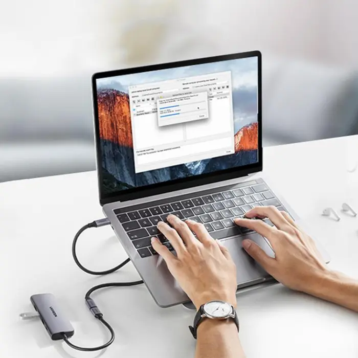 Ugreen - Ugreen Förlängning USB-C Hane Till USB-C Hona Kabel 1m - Grå