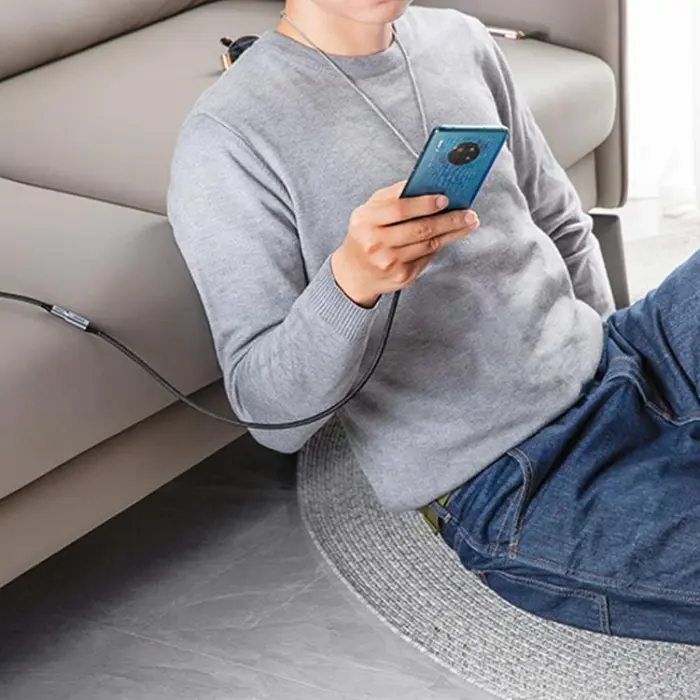 Ugreen - Ugreen Förlängning USB-C Hane Till USB-C Hona Kabel 1m - Grå