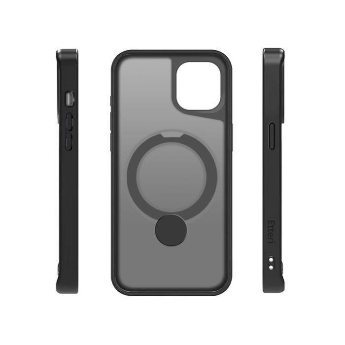 Etteri - Etteri iPhone 13 Mobilskal MagSafe Matt Ring - Svart