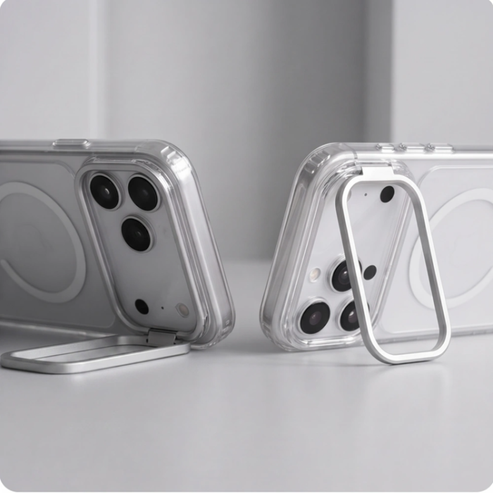 Tech-Protect - Tech-Protect Mobilskal För iPhone 18 Pro Max Magsafe Magstand - Clear