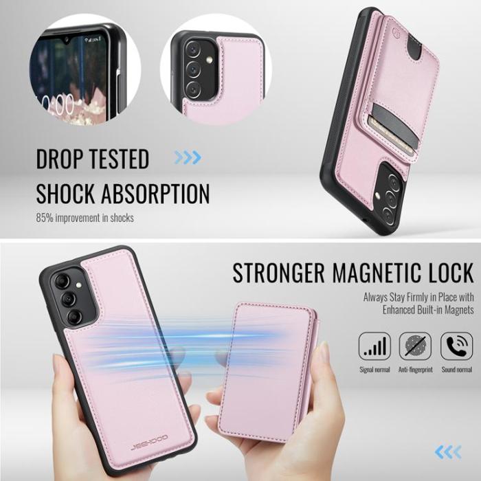 OEM - JEEHOOD Samsung Galaxy A34 5G Mobilskal KonstLäder - Rosa