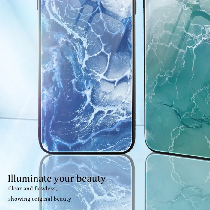 Taltech - iPhone 15 Pro Max Mobilskal Marmor - Grön