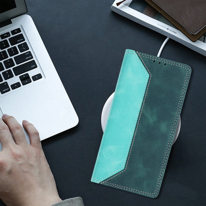 A-One Brand - OnePlus 15 Konstläder Plånboksfodral Färg Splicing RFID-Skydd