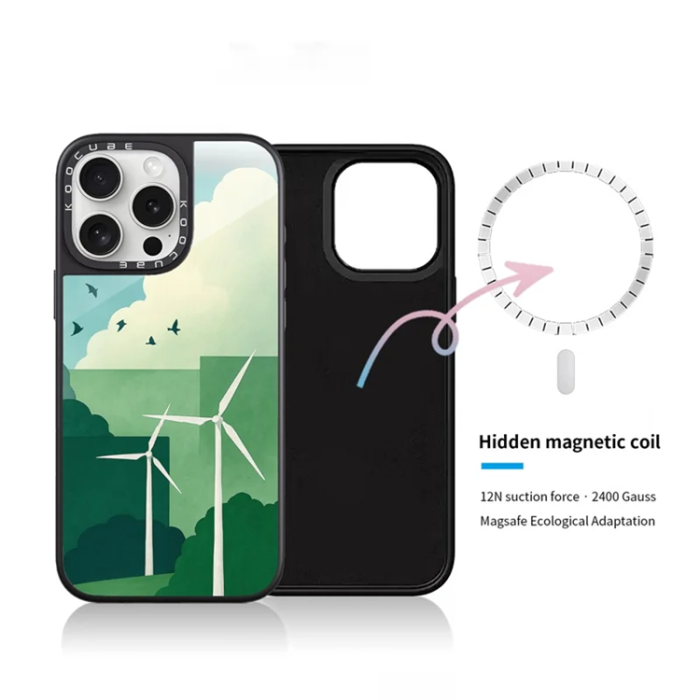 A-One Brand - iPhone 15 Pro Mobilskal MagSafe Aluminium Silikon