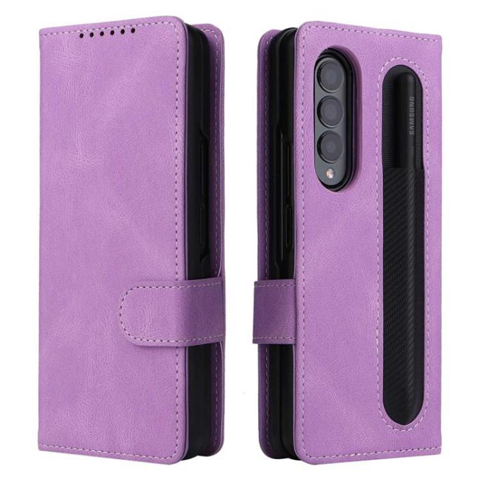 UTGATT1 - Galaxy Z Fold 4 Plånboksfodral 2in1 Detachable - Lila