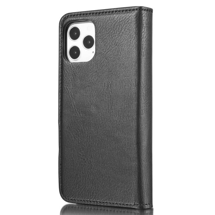 DG.MING - DG.MING Äkta Läder Plånboksfodral iPhone 13 Pro Max - Svart