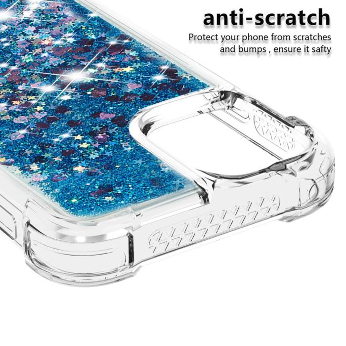 OEM - Drop-Proof Glitter Sequins Skal till iPhone 13 Pro Max - Blå