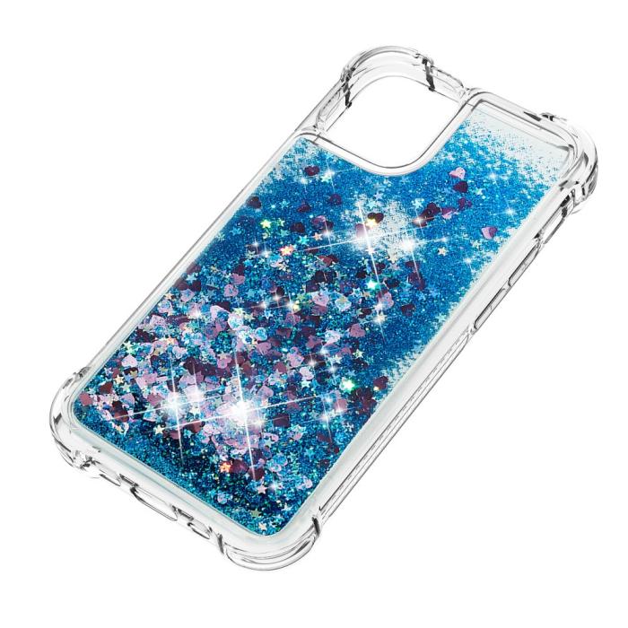 OEM - Drop-Proof Glitter Sequins Skal till iPhone 13 Pro Max - Blå