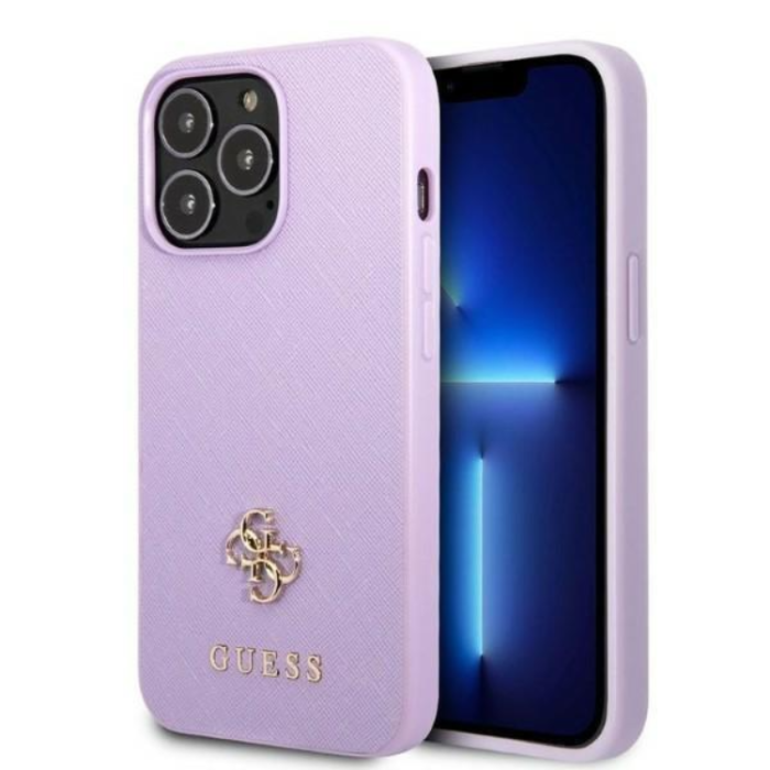 Guess - Guess iPhone 13 Pro Mobilskal Saffiano Small Metall Logo